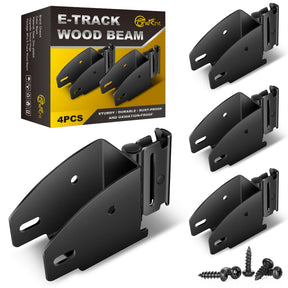 4 Pack E-Track Wood Beam End Socket Shelf Brackets