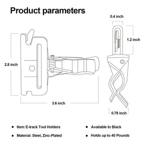 E-Track Tool Holders