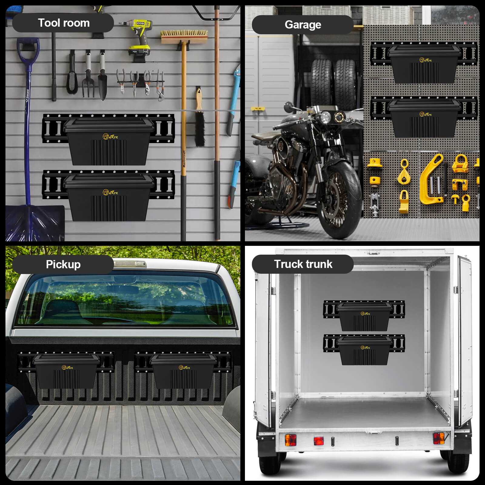 Plastic E-Track Basket for Storage | 6 x 7 x 4 | USCC