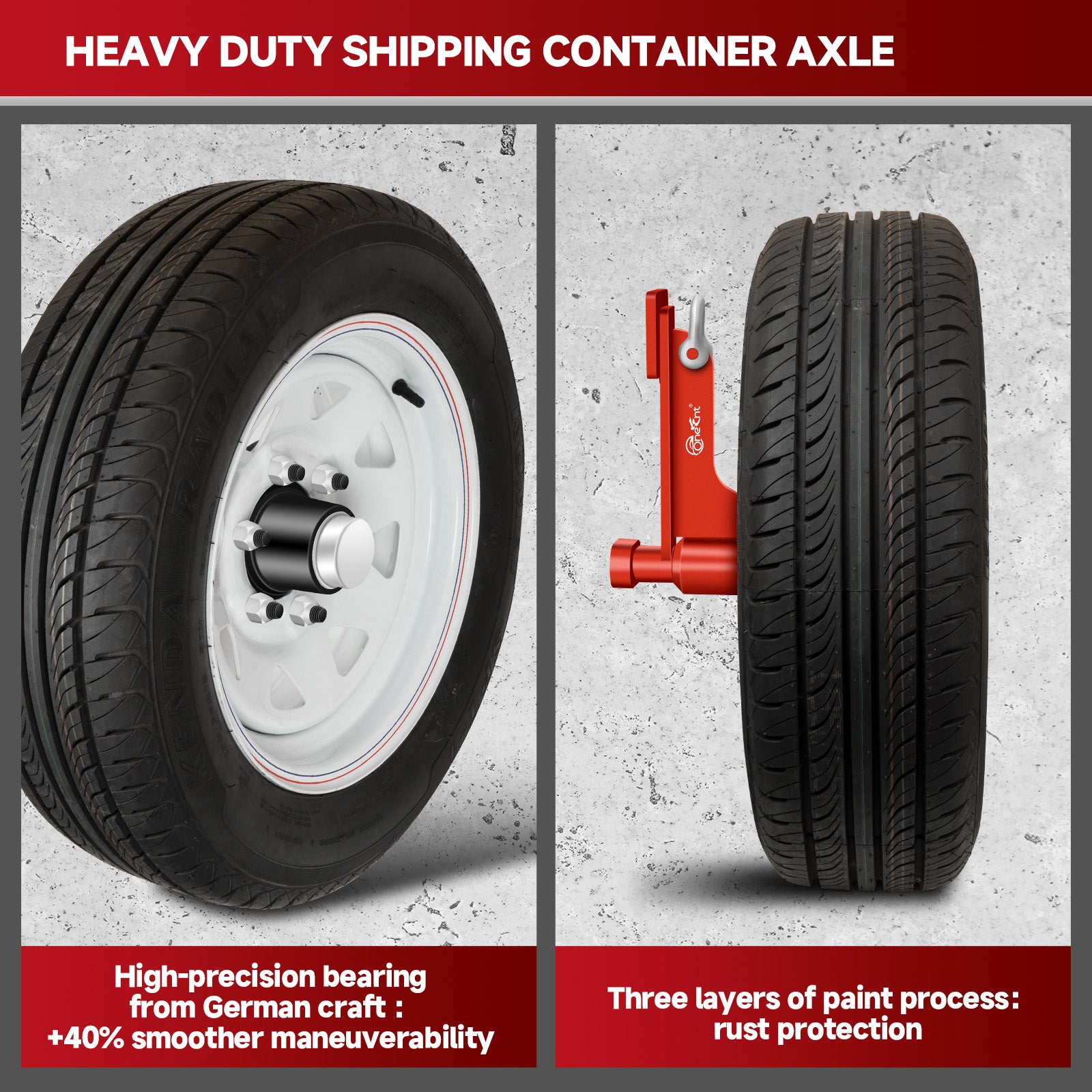 2Pack Shipping Container Wheels 6-Lug Wheels kit